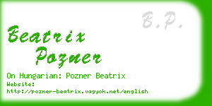 beatrix pozner business card